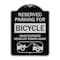 Signmission Reserved Parking for Bicycle Unauthorized Vehicles Towed Away Alum Sign, 24" x 18", BS-1824-23131 A-DES-BS-1824-23131 - alternate 1